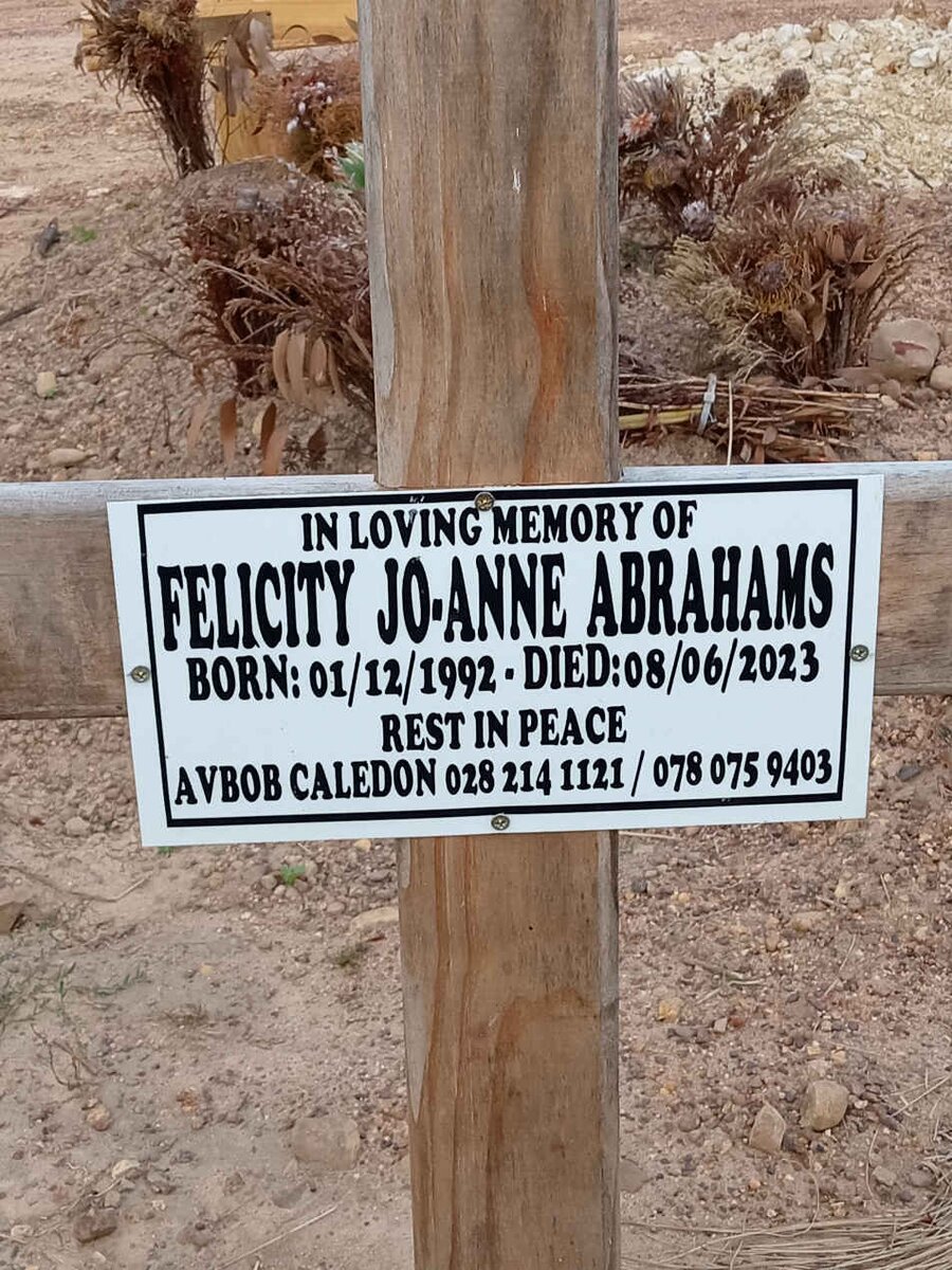 ABRAHAMS Felicity Jo-Anne 1992-2023