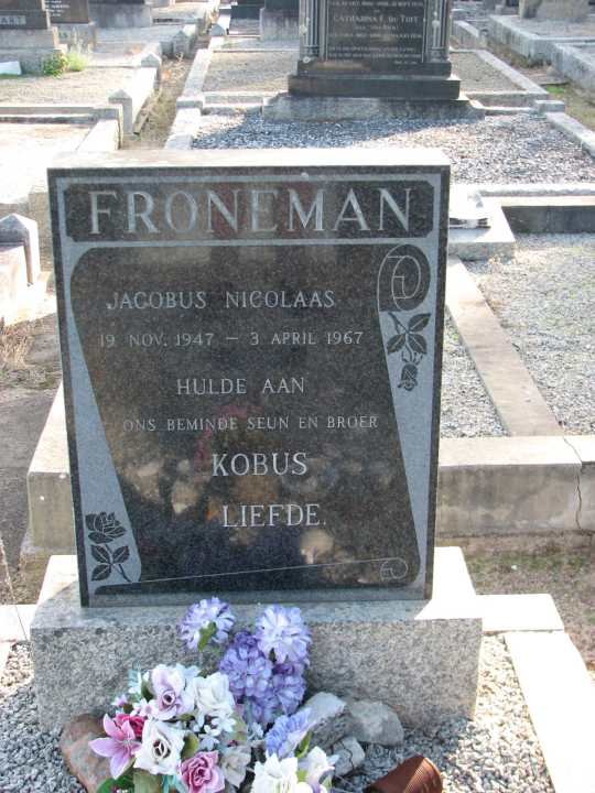 FRONEMAN Jacobus Nicolaas 1947-1967