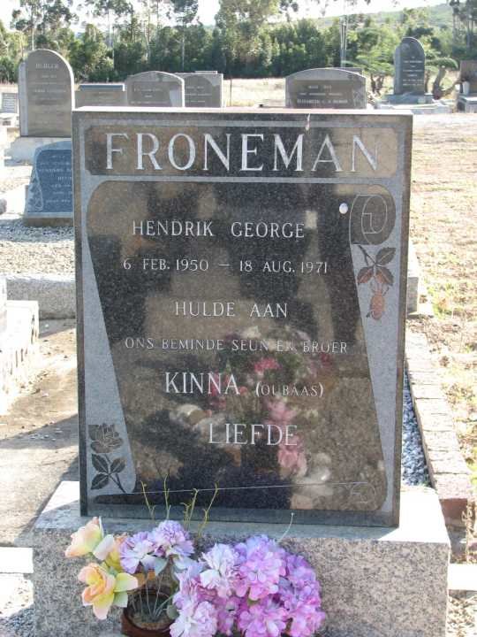 FRONEMAN Hendrik George 1950-1971