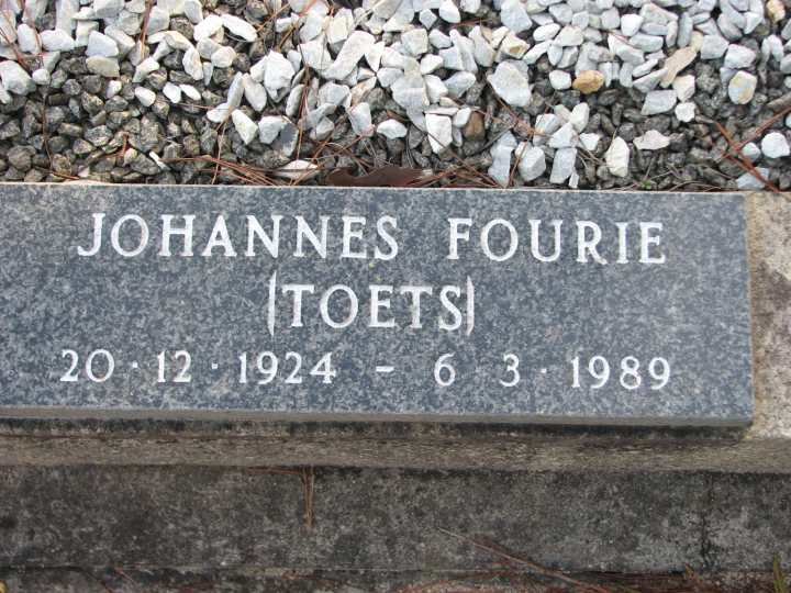 FOURIE  Johannes 1924-1989