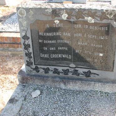 GROENEWALD Danie 1915-1955