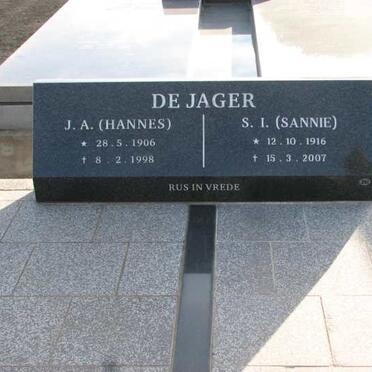 JAGER J.A., de 1906-1998 &amp; S.I. 1916-2007