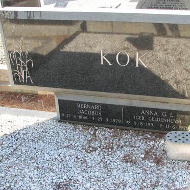 KOK Bernard Jacobus 1886-1979 &amp; Anna G.L. GELDENHUYS 1891-1979