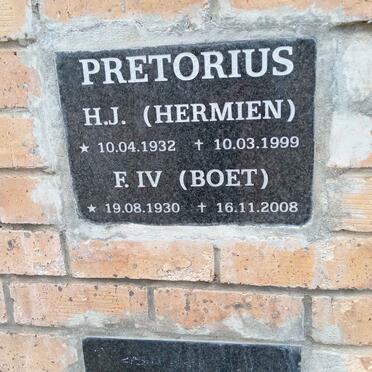 PRETORIUS F.Iv. 1930-2008 & H.J. 1932-1999