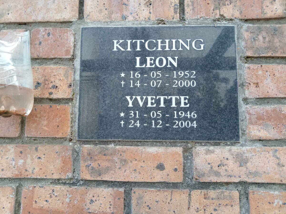 KITCHING Leon 1952-2000 &amp; Yvette 1946-2004