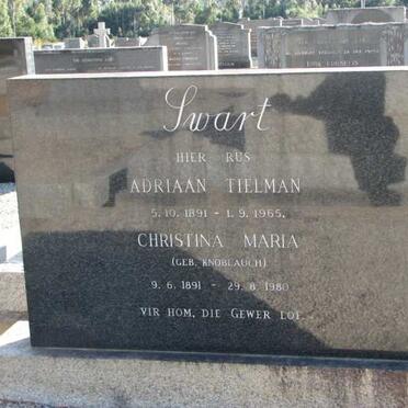 SWART Adriaan Tielman 1891-1965 &amp; Christina Maria KNOBLAUCH 1891-1980