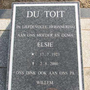 TOIT Elsie, du 1923-2000