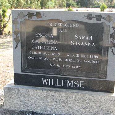WILLEMSE Engela Magdalena Catharina 1895-1969 &amp; Sarah Susanna 1898-1992