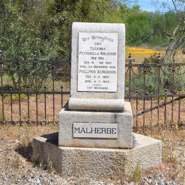 MALHERBE Phillipus Bernardus 1860-1943 &amp; Susanna Petronella NEL 1863-1930