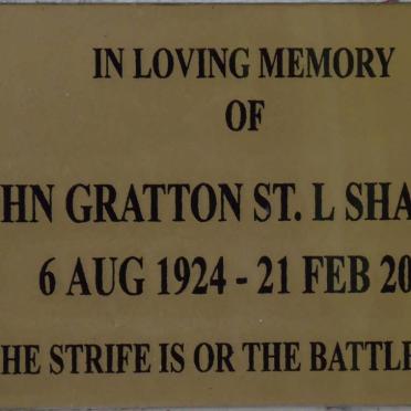 SHARPLES John Gratton, St. L. 1924-2003