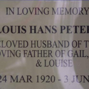 PETERSEN Louis Hans 1920-2011