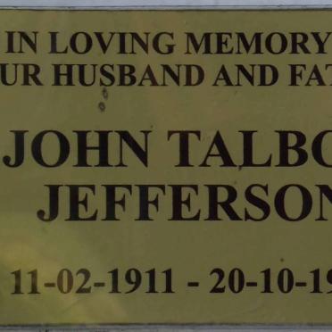 JEFFERSON John Talbot 1911-1997