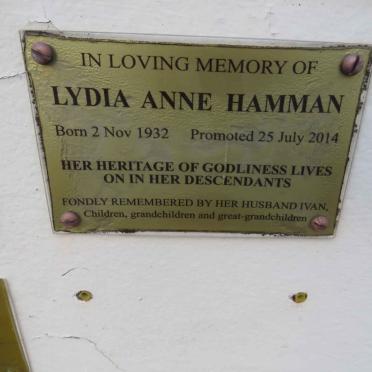 HAMMAN Lydia Anne 1932-2014