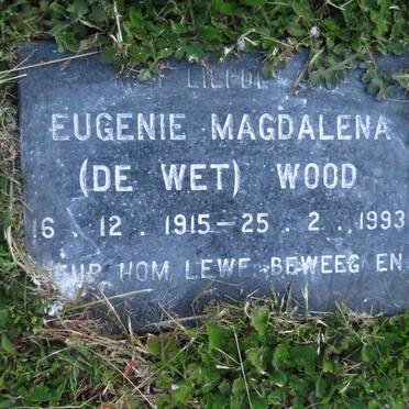 WOOD Eugenie Magdalena nee DE WET 1915-1993