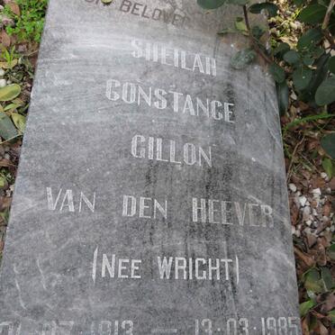 HEEVER Sheilah Constance Gillon, van den nee WRIGHT 1913-1985