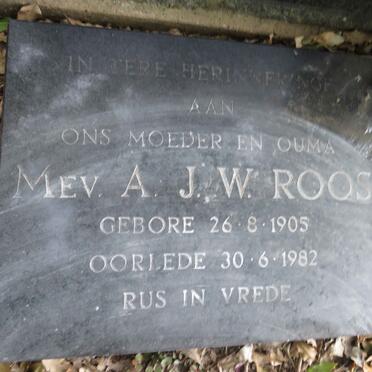 ROOS A.J.W. 1905-1982