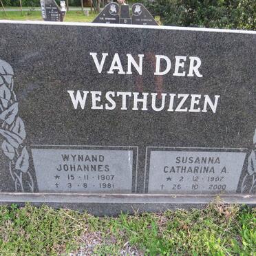 WESTHUIZEN Wynand Johannes, van der 1907-1981 &amp; Susanna Catharina A. 1907-2000