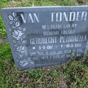 TONDER Gerbrecht Petronella, van 1917-1996