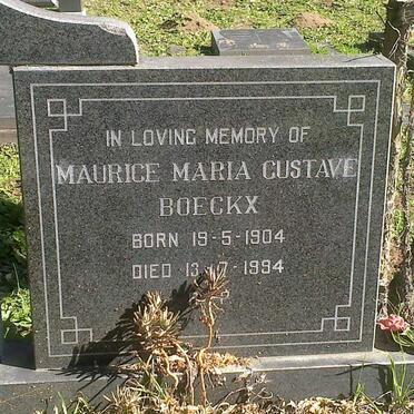 BOECKX Maurice Maria Gustave 1904-1994 &amp; Dora Alice 1902-1985