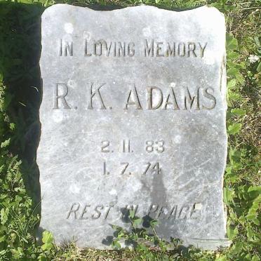 ADAMS R.K. 1883-1974