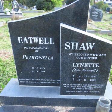 EATWELL Petronella 1924-2016 :: SHAW Lynette nee EATWELL 1947-2001