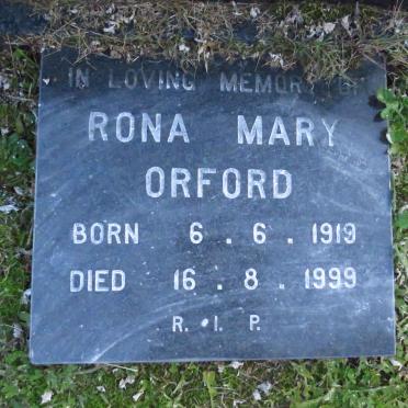 ORFORD Rona Mary 1919-1999