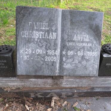 KAPP Daniel Christiaan 1954-2005 &amp; Anita VERMAAK 1955-