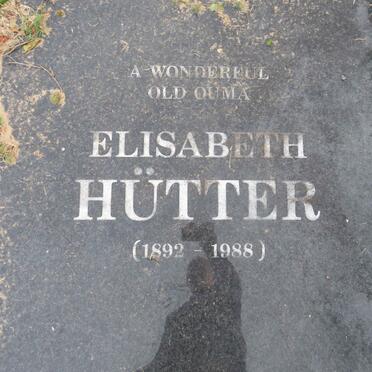 HUTTER Elisabeth 1892-1988
