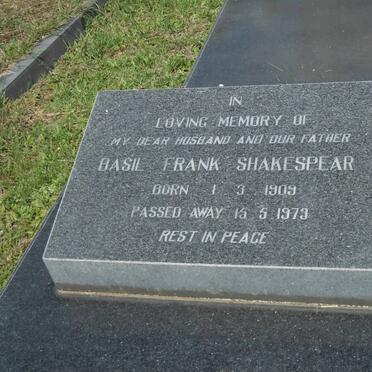 SHAKESPEAR Basil Frank 1909-1973 &amp; Eugenie Vernise ZIMMERMAN 1908-2001 