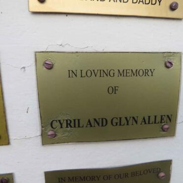 ALLEN Cyril &amp; Glyn
