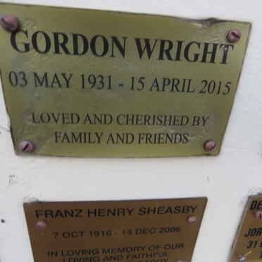 WRIGHT Gordon 1931-2015