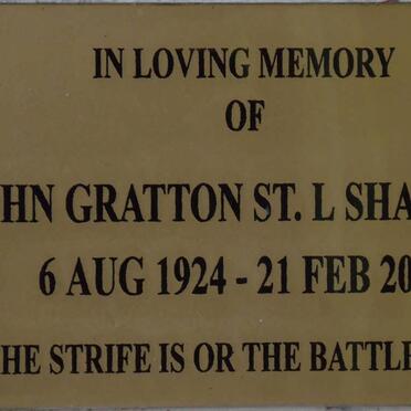 SHARPLES John Gratton, St. L. 1924-2003