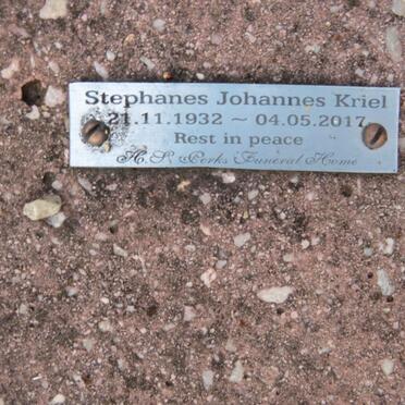 KRIEL Stephanes Johannes 1932-2017