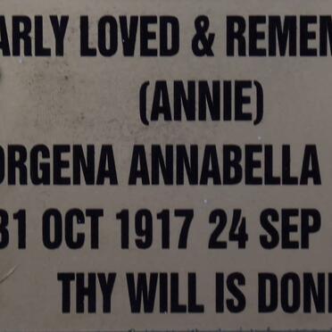 GLASS Jorgena Annabella 1917-2006