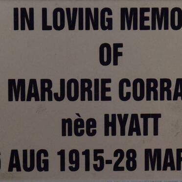 CORRANS Marjorie nee HYATT 1915-2005