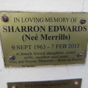EDWARDS Sharron nee MERRILLS 1963-2013