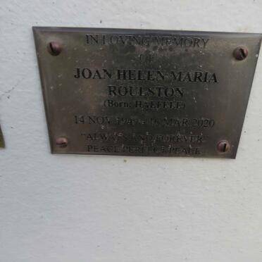 ROULSTON Joan Helen Maria nee HAEFELE 1949-2020