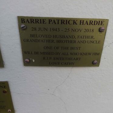 HARDIE Barrie Patrick 1943-2018