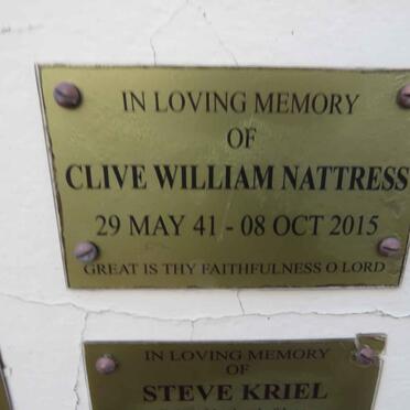 NATTRESS Clive William 1941-2015