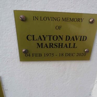 MARSHALL Clayton David 1975-2020
