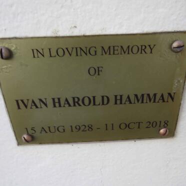 HAMMAN Ivan Harold 1928-2018