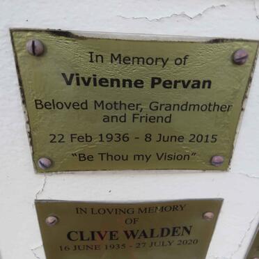PERVAN Vivienne 1936-2015
