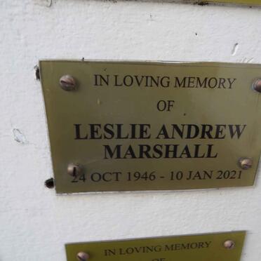 MARSHALL Leslie Andrew 1946-2021