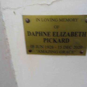 PICKARD Daphne Elizabeth 1928-2020