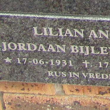 BIJLEVELDT Lilian Anna Jordaan 1931-2014