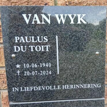 WYK Paulus Du Toit, van 1940-2024