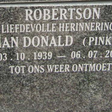 ROBERTSON Ian Donald 1939-2012