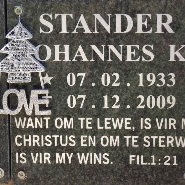 STANDER Johannes K. 1933-2009