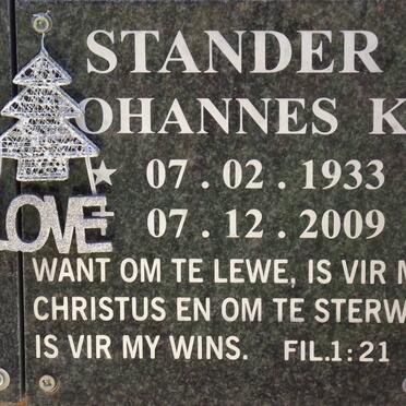 STANDER Johannes K. 1933-2009