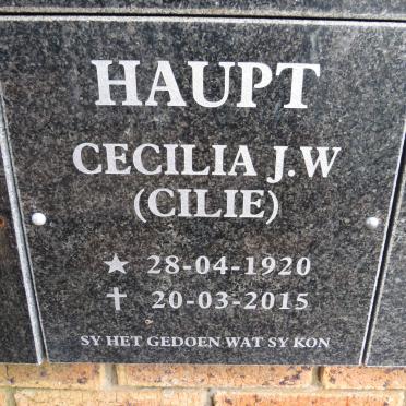 HAUPT Cecilia J.W. 1920-2015